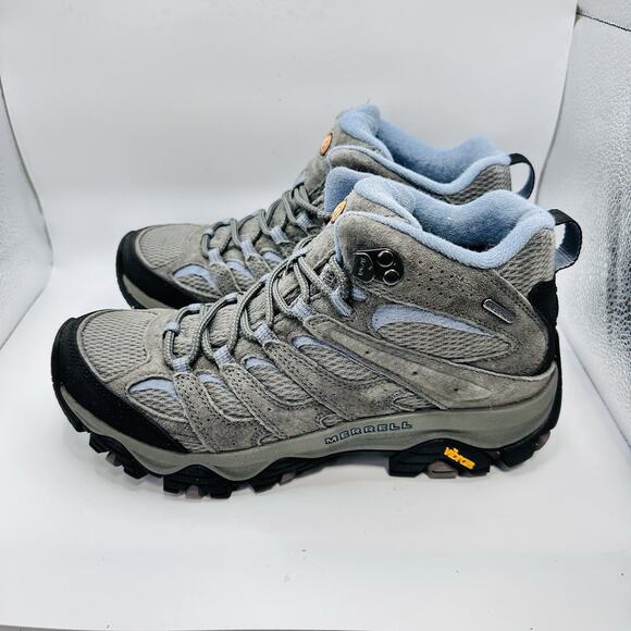 Merrell Moab 3 Mid Waterproof ‘Granite’ Grey Hiking Boots J500162 Womens Size 9 - Picture 3 of 8